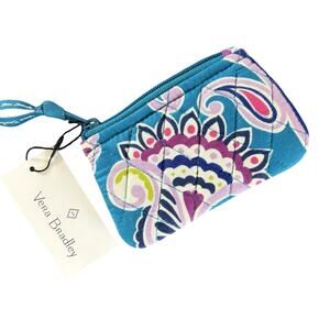 New with Tags Vera Bradley Blue Waikiki Paisley Coin Purse Retired Pattern